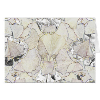 Pen en inkt afbeelding van gingko-bladeren