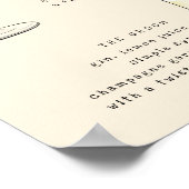 Pen en inkt grillige hand getrokken cocktails teke poster (Hoek)