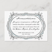 Pen en inkt linten en parels Accommodaties Informatiekaartje (Voorkant)