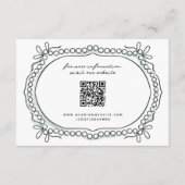 Pen en inkt linten en parels Accommodaties Informatiekaartje (Achterkant)