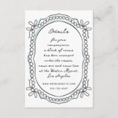 Pen en Inkt Linten en Parels Informatiekaartje (Voorkant)