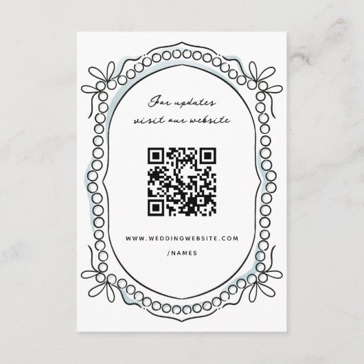 Pen en Inkt Linten en Parels Informatiekaartje (Achterkant)