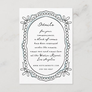 Pen en Inkt Linten en Parels Informatiekaartje