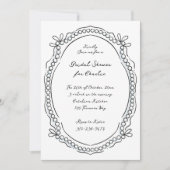 Pen en Inkt Linten en Parels Kaart (Voorkant)