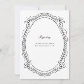 Pen en Inkt Linten en Parels Kaart (Achterkant)