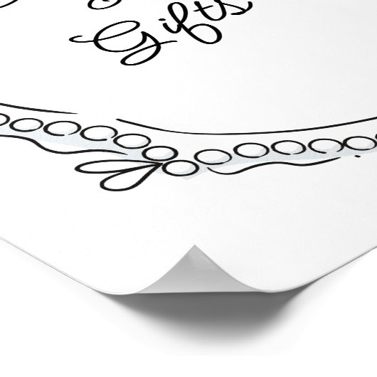 Pen en Inkt linten en parels Kaarten Geschenken Te Poster (Hoek)