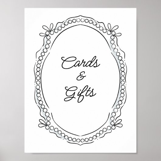 Pen en Inkt linten en parels Kaarten Geschenken Te Poster (Voorkant)