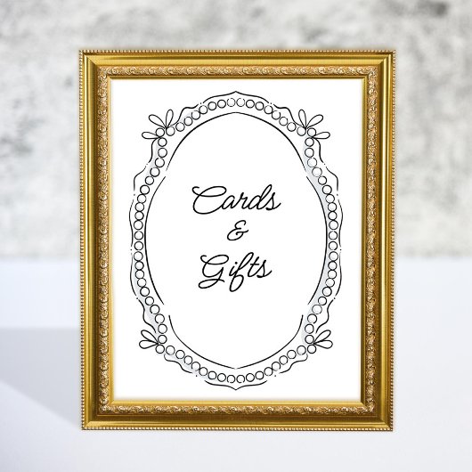 Pen en Inkt linten en parels Kaarten Geschenken Te Poster