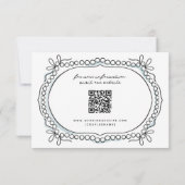 Pen en Inkt Linten en Parels RSVP Kaartje (Achterkant)