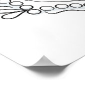 Pen en inkt linten en parels welkom teken poster (Hoek)