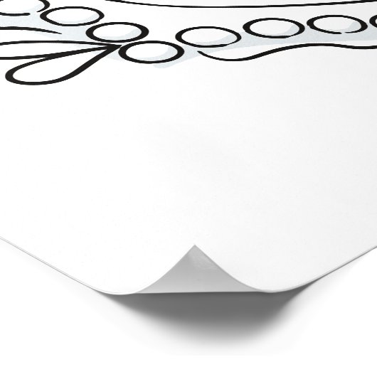 Pen en inkt linten en parels welkom teken poster (Hoek)