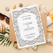 Pen en inkt Losse Tekening Peach Save The Date