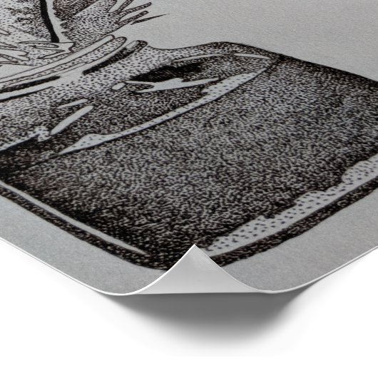 Pen en inkt, Veer en inkt, trouwveren pen Poster (Hoek)