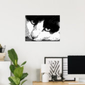 Pen en inktkat poster (Thuiskantoor)