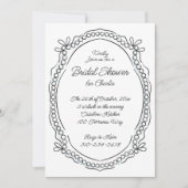 Pen en inktlinten en parels alt-tekst kaart (Voorkant)