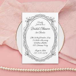 Pen en inktlinten en parels alt-tekst kaart