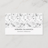 Pen en inktmaaltijd en roos bloemen visitekaartje (Voorkant)