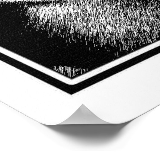 Pen en inkttekening van een jonge Afrikaanse vrouw Poster (Hoek)