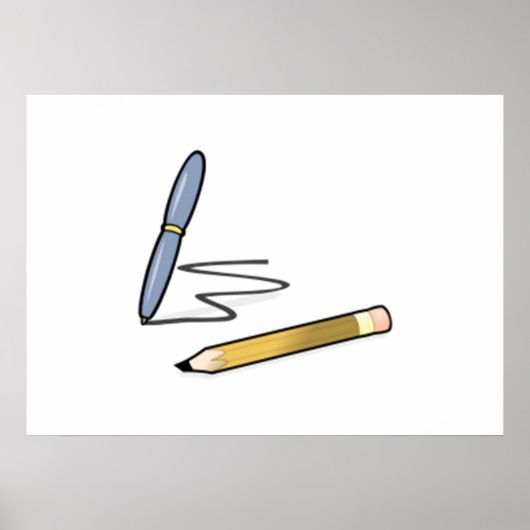 Pen en potlood poster (Voorkant)