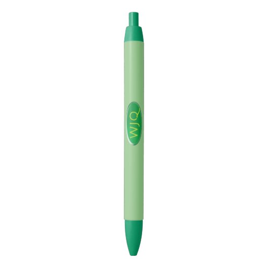 Pen - Groen Initiaal Medallion (Voorkant Verticaal)