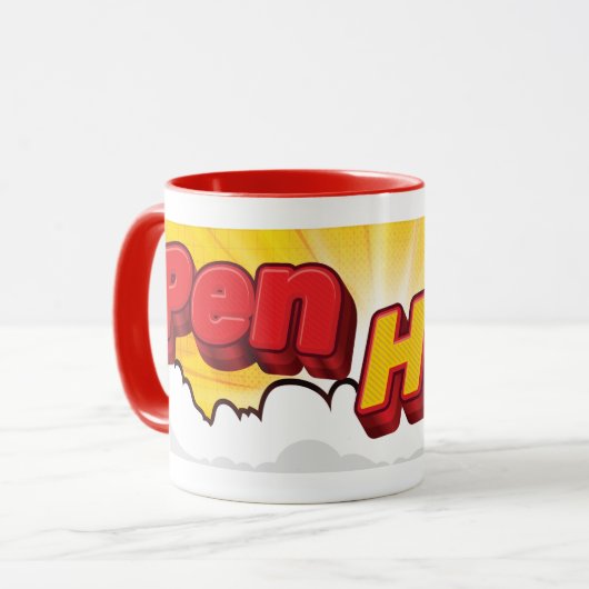 Pen Hero BOLD Logo Mok (Voorkant links)