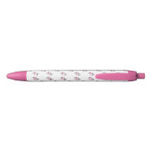 Pen/Hope met roze lint Zwarte Inkt Pen (Achterkant)