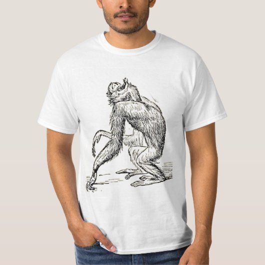 Pen Ink Art Young Ape Gorilla T-shirt (Voorkant)