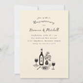 Pen Ink grillige hand getekend cocktail house part Kaart (Voorkant)