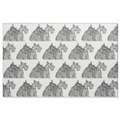 Pen Ink Scottish Terriers Stof (Fat Quarter)