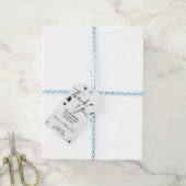 Pen & Inkwell Bedankt voor het huwelijk. Cadeaulabel (Met Touw)