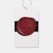 Pen & Inkwell Bedankt voor het huwelijk. Cadeaulabel (Achterkant)