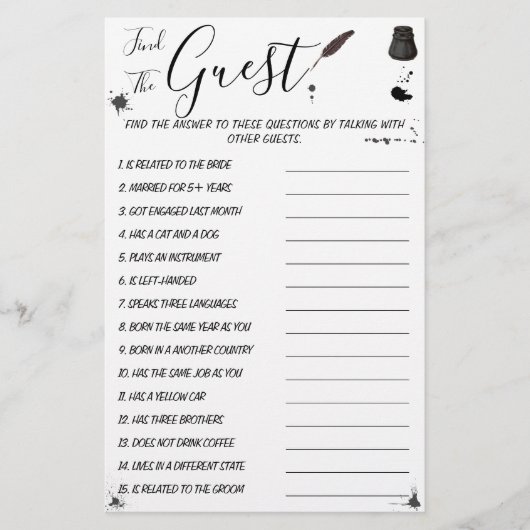 Pen & Inkwell | Zoek de Kaart van het Game-spel me (Voorkant)