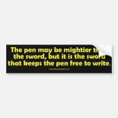Pen is Mightier Bumpersticker (Voorkant)