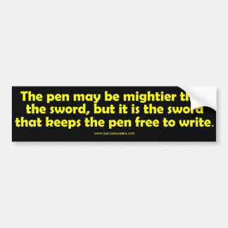 Pen is Mightier Bumpersticker