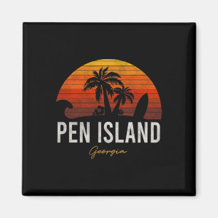 Pen Island Beach Georgia Ga Palms Vacation Surf Su Magneet
