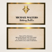 Pen | Juridische Balansen | Gouden Metalen Rand Visitekaartje (Voorkant /achterkant)