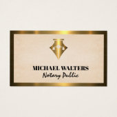 Pen | Juridische Balansen | Gouden Metalen Rand Visitekaartje (Voorkant)