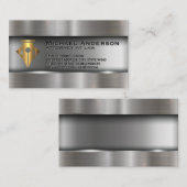 Pen Justice Scales Logo | Wet Visitekaartje (Voorkant / Achterkant)