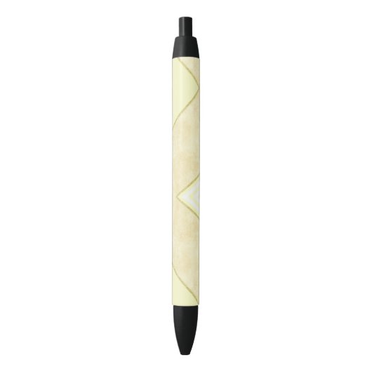 Pen Kantoor en School Pen Beige Gouden Streep (Voorkant Verticaal)