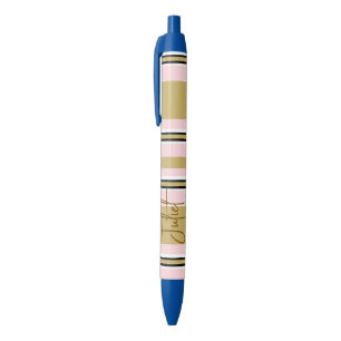 Pen Kantoor School Pen Roze Wit Goud Zwart Streep