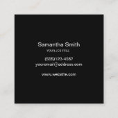 Pen Logo Freelance Writer en Calligraphy Writer Vierkante Visitekaartje (Achterkant)