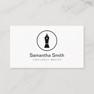Pen Logo Freelance Writer en Calligraphy Writer Visitekaartje
