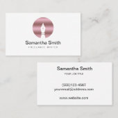 Pen Logo Freelance Writer en Calligraphy Writer Visitekaartje (Voorkant / Achterkant)