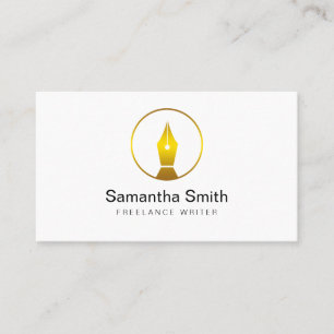 Pen Logo Freelance Writer en Calligraphy Writer Visitekaartje