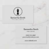 Pen Logo Freelance Writer en Calligraphy Writer Visitekaartje (Voorkant / Achterkant)