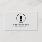 Pen Logo Freelance Writer en Calligraphy Writer Visitekaartje (Voorkant)