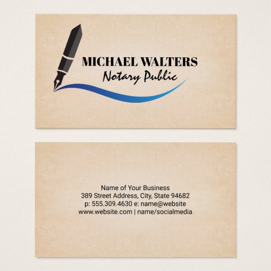 Pen Logo | Notioneel Visitekaartje (Voorkant /achterkant)