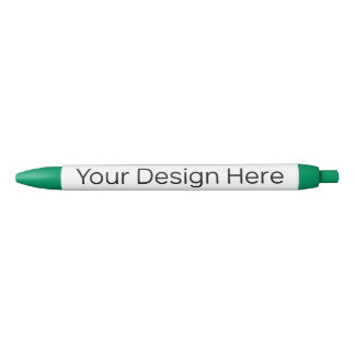 Pen met groene rand en blauwe inkt