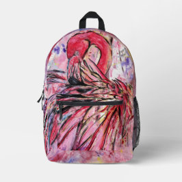 Pen met roze bedrukte rugzak