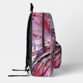 Pen met roze bedrukte rugzak (Links)